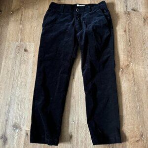 I Love‎ Ugly Mens Pants Slim Navy Blue Corduroy Cropped Straight Trousers